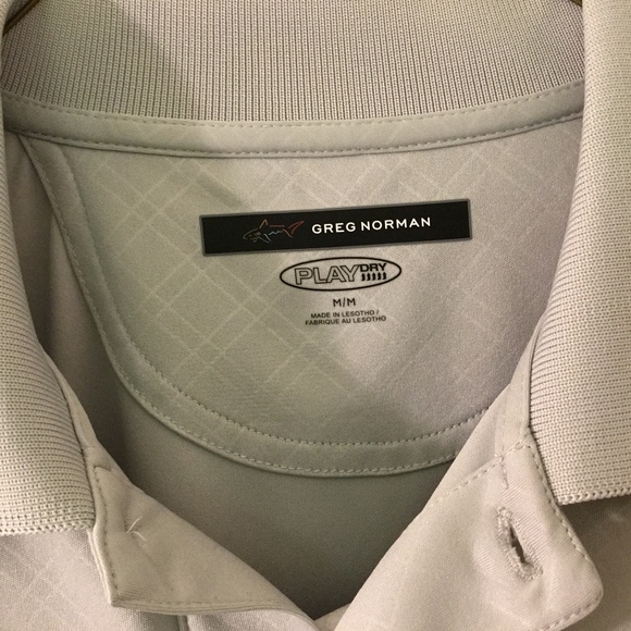 Greg Norman Men's Golf Shirt Gray Pre-Owned Size M - Picture 4 of 8